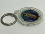 Llavero marcador de maletas con el escudo de la Asociación Virgen del Carmen de los Submarinistas Malagueños