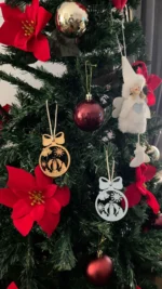 Bolas de navidad en madera - Imagen 3