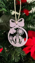 Bolas de navidad en madera - Imagen 2