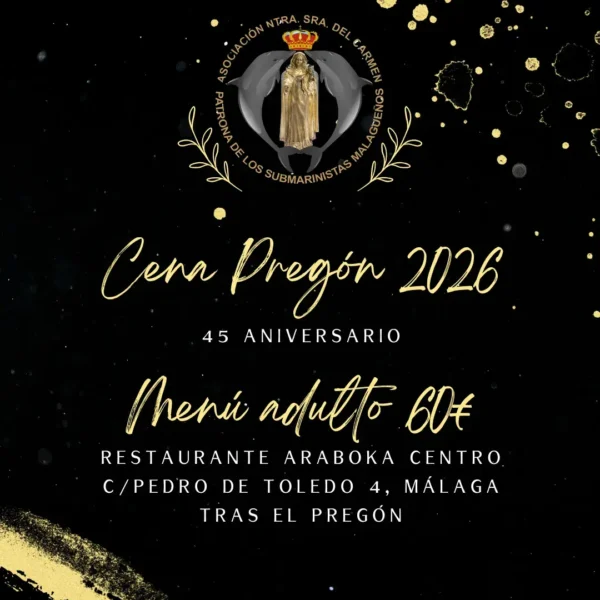 Cena del Pregón 2026 - Menú adulto